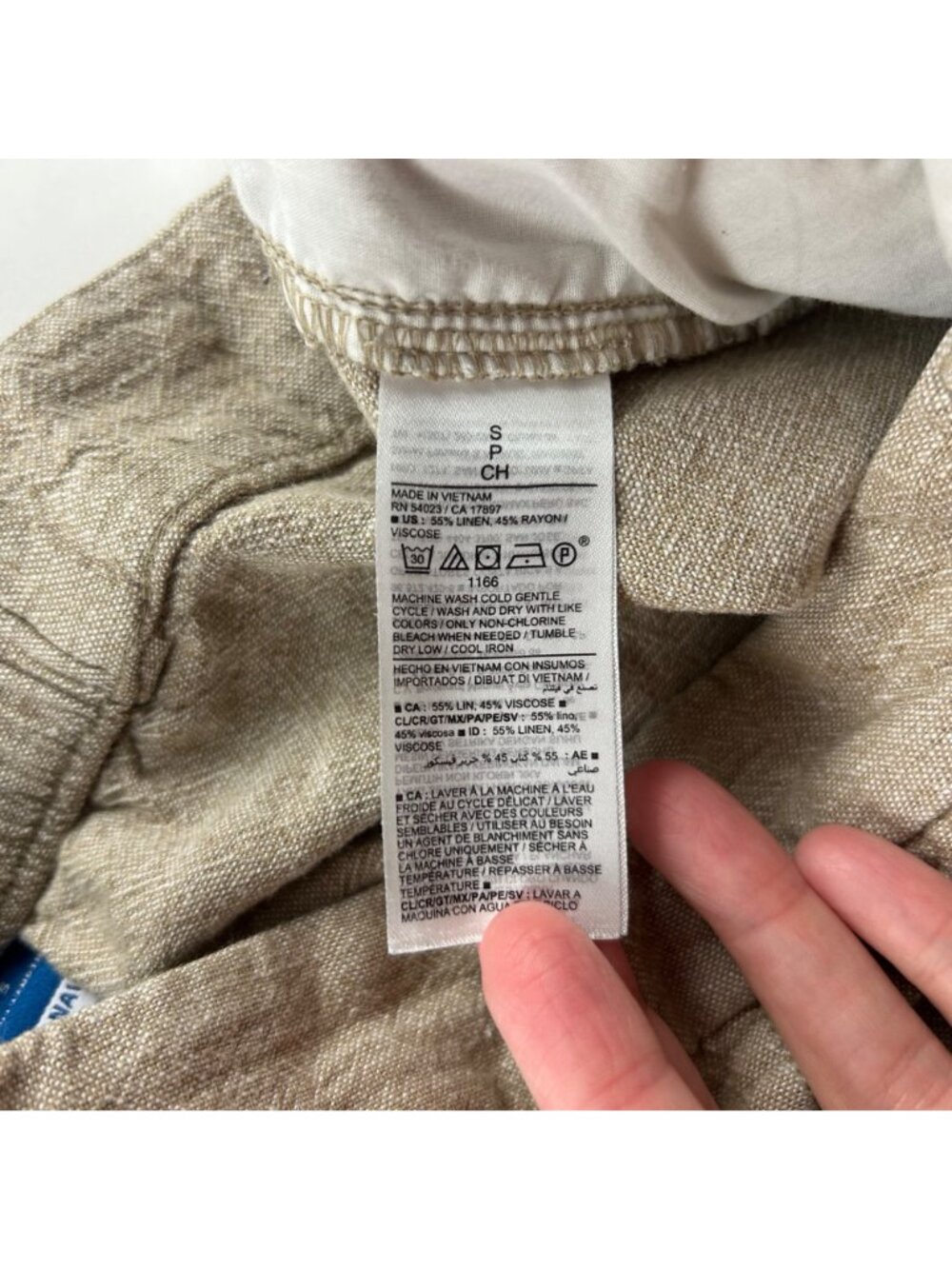 Old Navy Sliced Bread Linen Blend High Rise Wide Leg Trouser S - Picture 5 of 7
